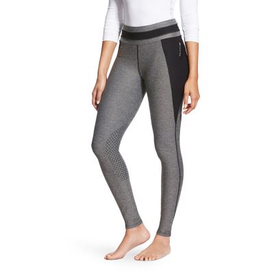 Ariat English: Freja Knee Patch Grip Leggings Mujer - Gris Oscuro (AXBGY4189)